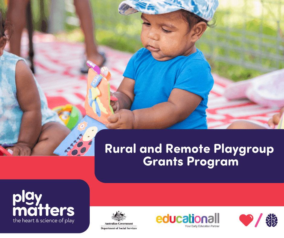 Play Matters Australia launches grant opportunity for rural and remote playgroups 