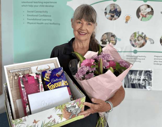 Miss Pam celebrates her 30th workiversary at Milestones Jimboomba