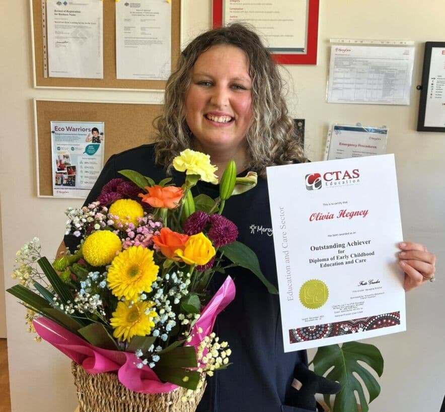 Mercy Care Educator Olivia secures RTO award for outstanding achievement