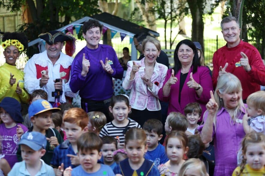 Carina C&K welcome The Wiggles after securing competition win