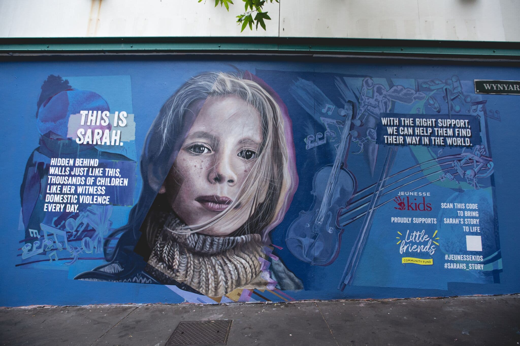 Mural and animated film gives identity to DV exposed children