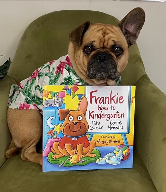 C&K therapy dog Frankie says relax…and settle into Kindergarten, starring in new book