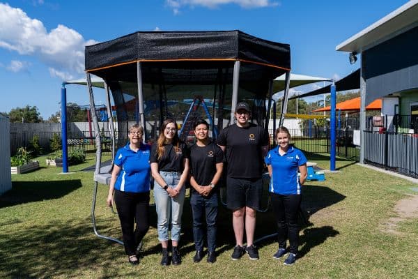 You might as well jump: AEIOU Sippy Downs thanks Vuly for trampoline delivery