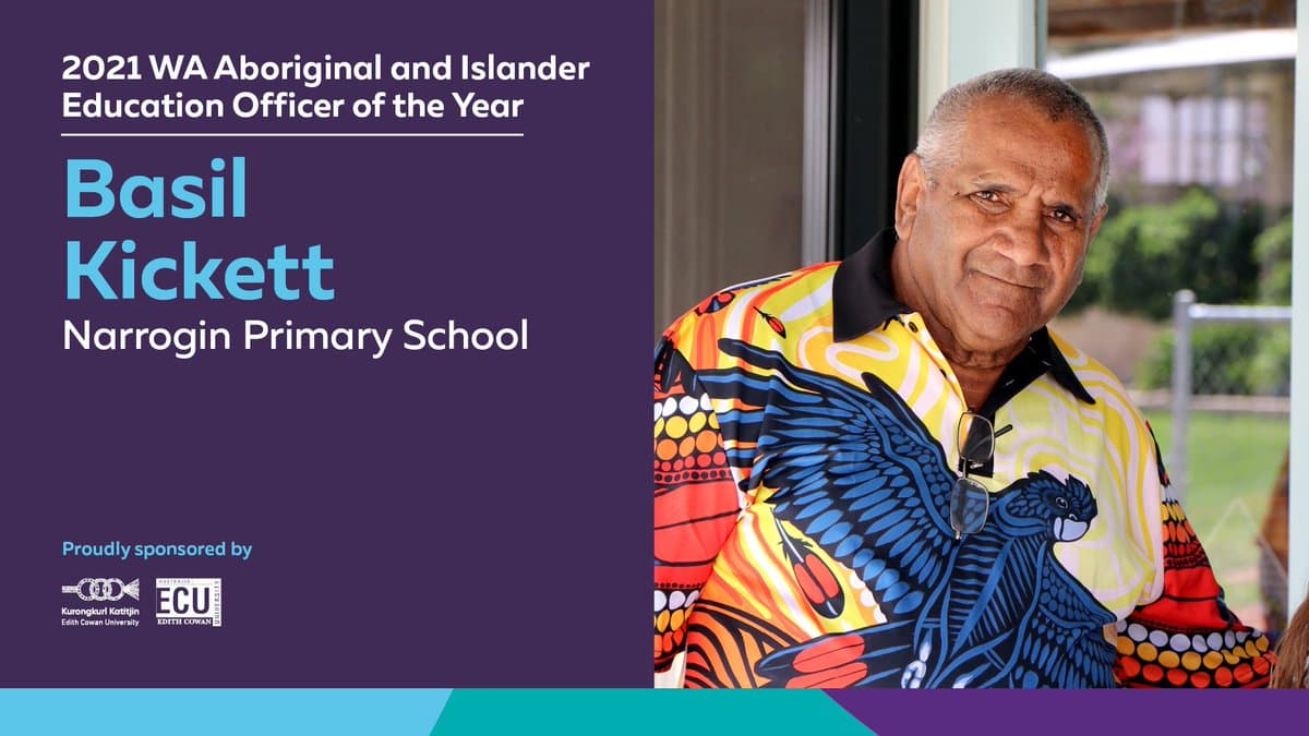 KindiLink Narrogin’s Basil Kickett named as AIEO of the year in WA Education Awards