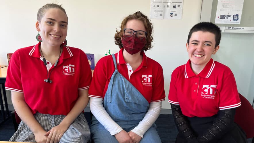 Jason, Annabelle and Ava thriving in ECEC courses thanks to ACT Fee-Free TAFE initiative