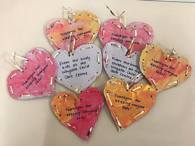 Whyalla Child Care say thank you to emergency services