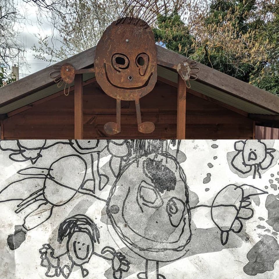 Orange Preschool children have their artwork showcased in a unique, sustainable way