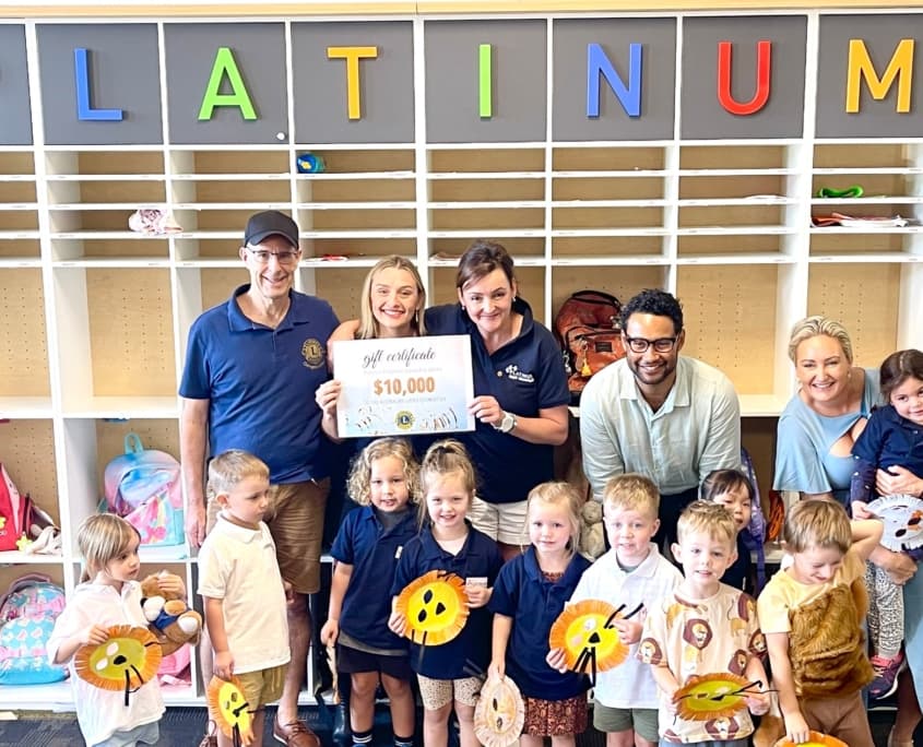 Platinum Preschool donates $10,000 to Lions Foundation National Disaster Appeal