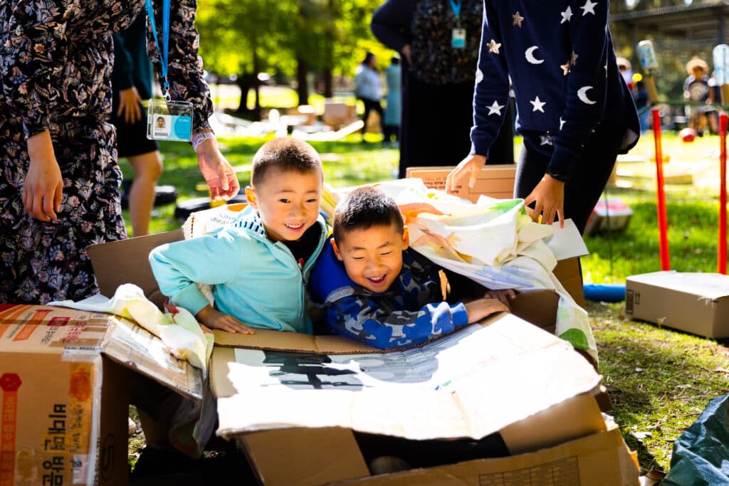 UC students host pop-up playground showcasing loose-parts play