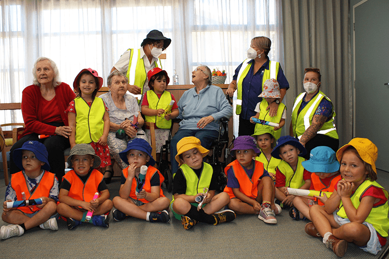 Macquarie Hills Community Preschool brightens the days of HammondCare residents