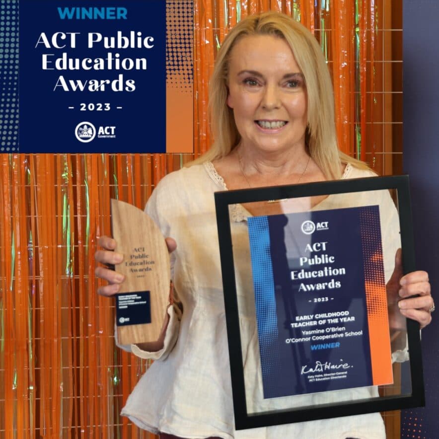 Yasmine O’Brien named ACT early childhood teacher of the year