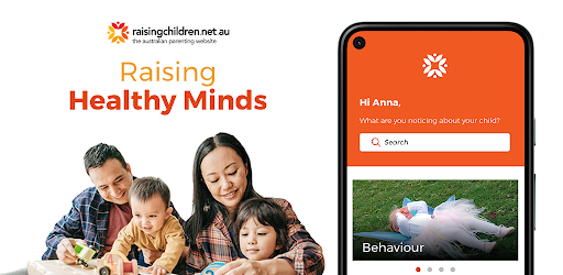 Advertising banner for the Raising Healthy Minds app