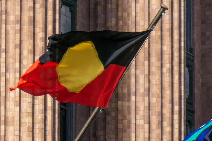 Australian Aboriginal Flag Columns Closing the gap